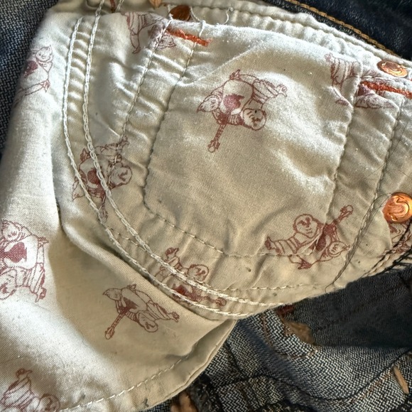 True Religion Billy Made in USA Flap Pocket Jeans Men's 31 Rope Stitch Detailing - Picture 14 of 15